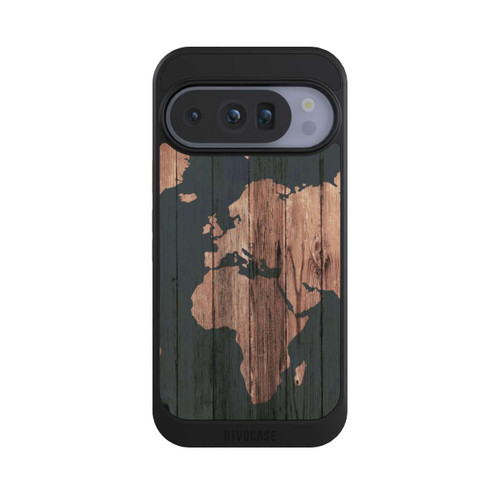 Google Pixel 10 Pro NIVOcore Wooden World Map