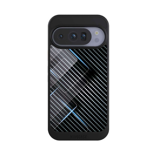 Google Pixel 10 Pro NIVOcore Blaue Linien auf Karbon
