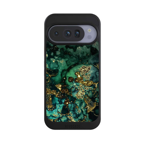 Google Pixel 10 Pro NIVOcore Cyan Glitzer Marmorlook