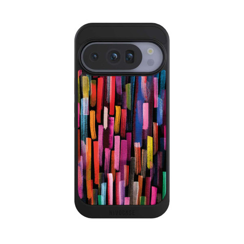 Google Pixel 10 Pro NIVOcore Bunte Pinselstriche schwarz
