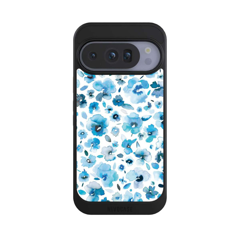 Pixel 10 Pro NIVOcore Blaue tropische Blumen