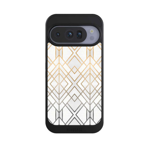 Google Pixel 10 Pro NIVOcore Gold und Grauer Geo Golddruck