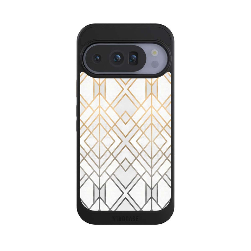 Pixel 10 Pro NIVOcore Gold und Grauer Geo Golddruck