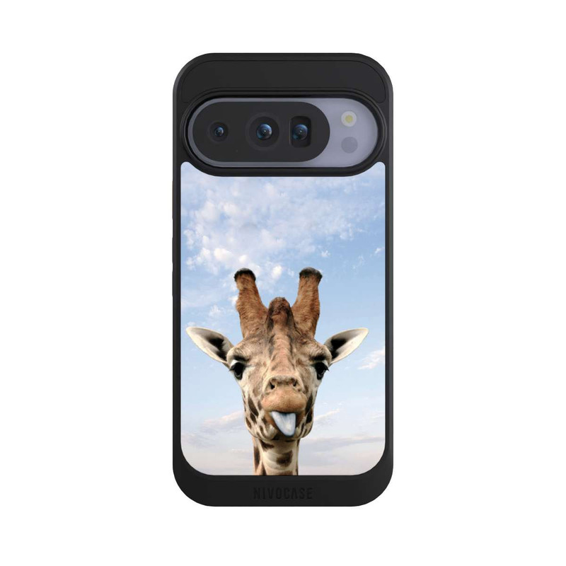 Pixel 10 Pro NIVOcore Giraffe auf der Straße