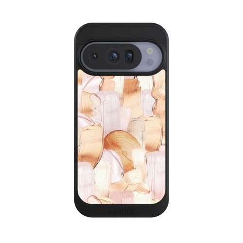 Google Pixel 10 Pro NIVOcore Weiß/Gold Pinsel Muster