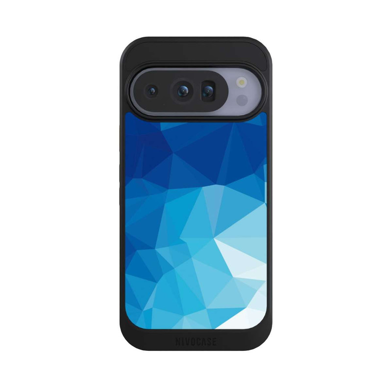 Pixel 10 Pro NIVOcore Polygonales blaues Mosaik
