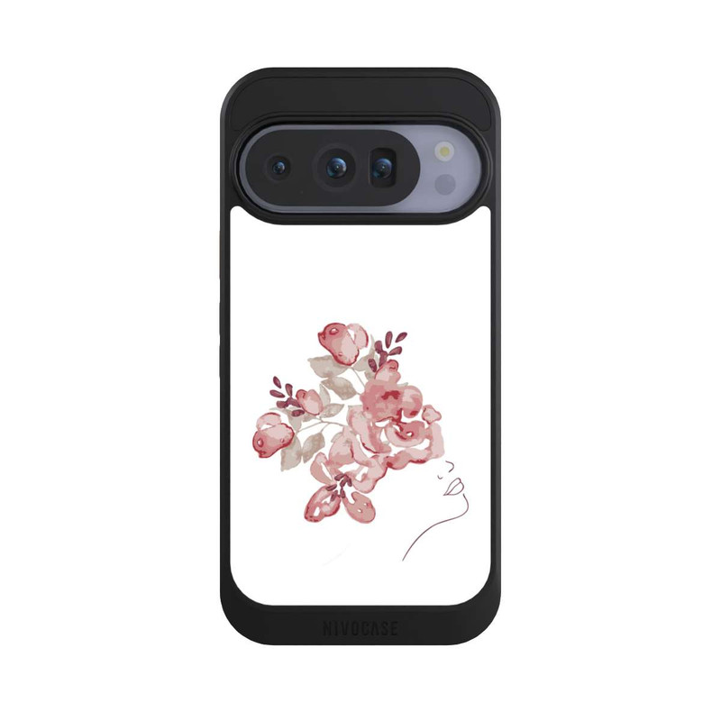 Pixel 10 Pro NIVOcore Line Art Gesicht Blumen