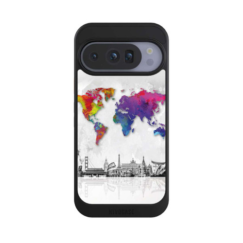 Google Pixel 10 Pro NIVOcore Weltkarte mit Skyline
