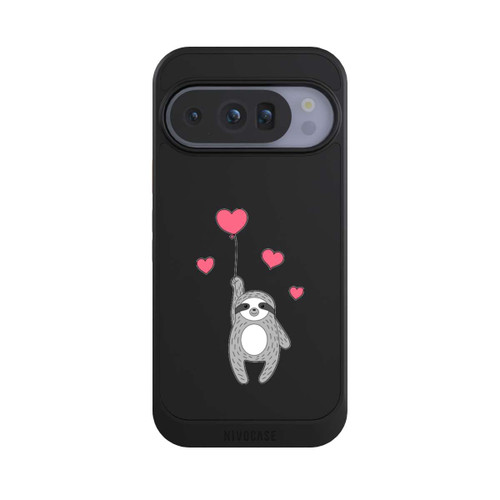 Google Pixel 10 Pro NIVOcore Faultier mit Herzen transparent