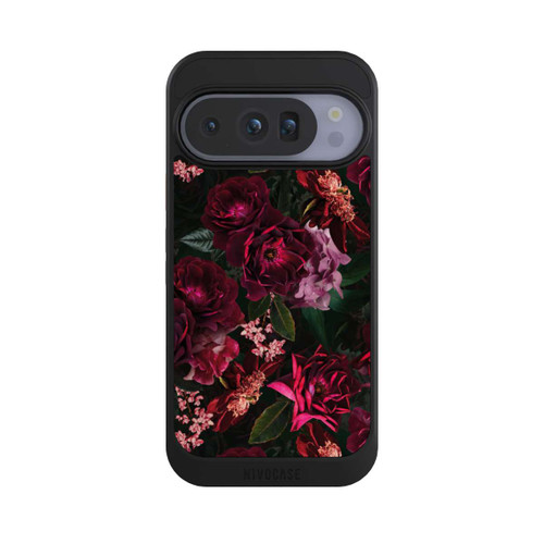 Google Pixel 10 Pro NIVOcore Dunkle romantische Vintage Rosen und Pfingstrosen