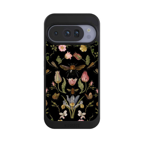 Google Pixel 10 Pro NIVOcore Wildblumen und Biene Schwarz