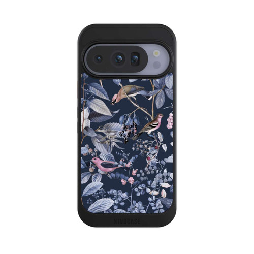 Google Pixel 10 Pro NIVOcore Vögel und Beeren blau