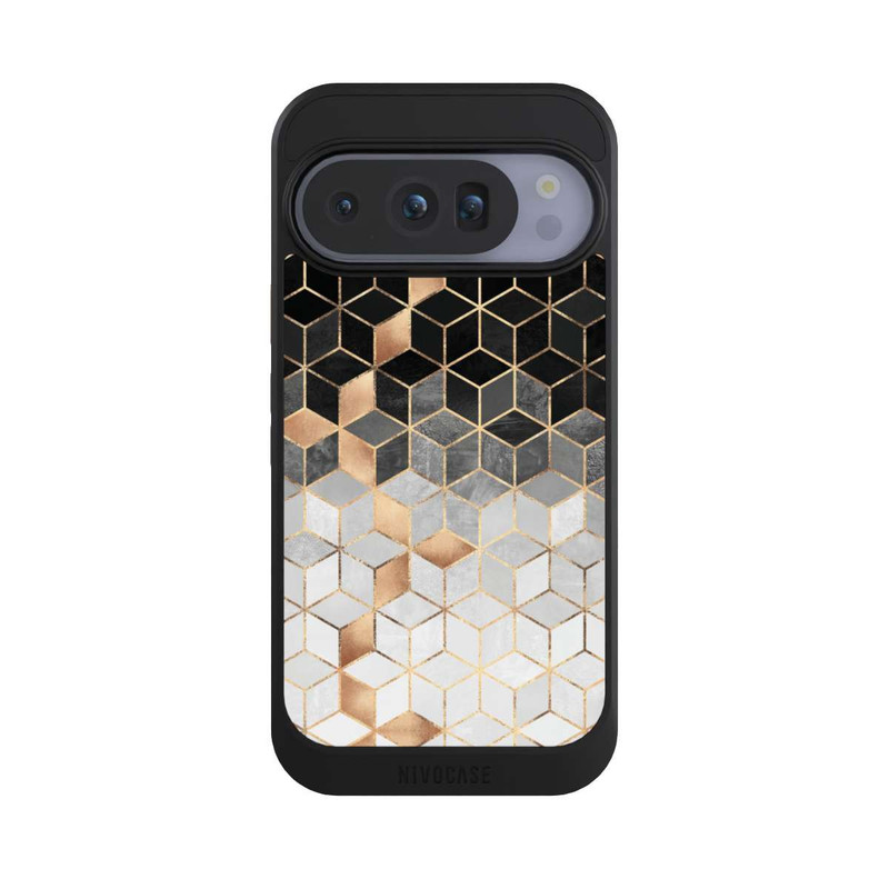 Pixel 10 Pro NIVOcore Würfel dunkel und gold
