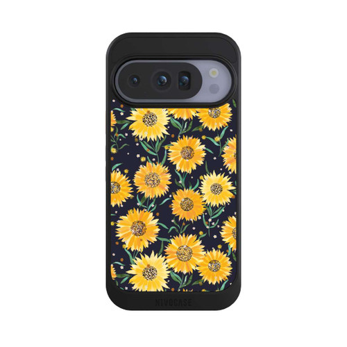 Google Pixel 10 Pro NIVOcore Sonnenblumen schwarz