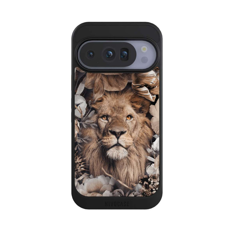 Pixel 10 Pro NIVOcore Löwe Blumenrahmen Beige