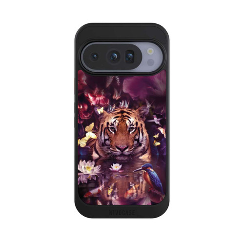 Google Pixel 10 Pro NIVOcore Tiger Blumenrahmen