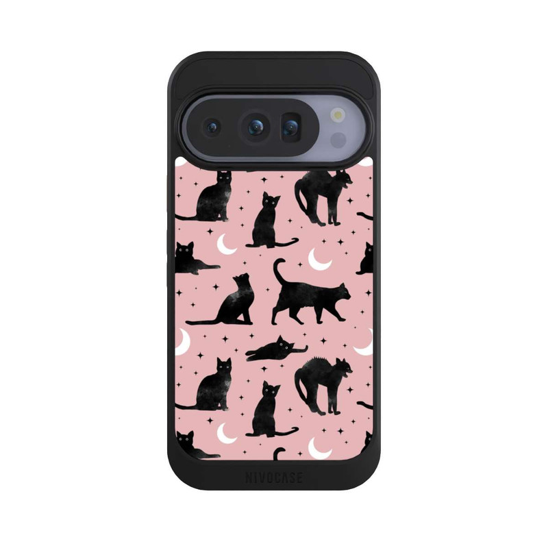 Pixel 10 Pro NIVOcore Lune & Chats Fond Rose