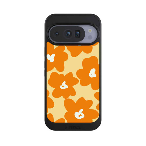 Google Pixel 10 Pro NIVOcore Retro Blumenmuster Päivi Gelb Orange