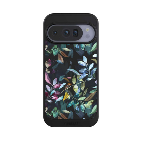 Google Pixel 10 Pro NIVOcore Mystische Aquarellblätter schwarz