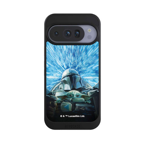 Google Pixel 10 Pro NIVOcore Grogu und Mando fliegen blau