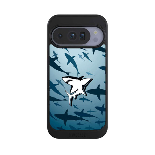 Google Pixel 10 Pro NIVOcore Haie Muster Blau