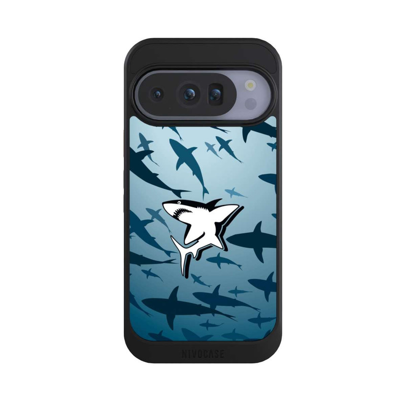 Pixel 10 Pro NIVOcore Haie Muster Blau