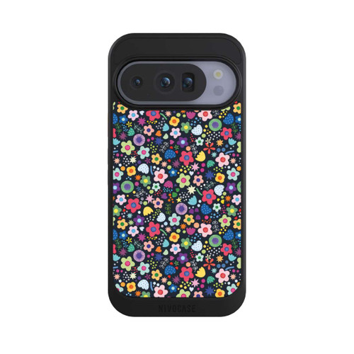 Google Pixel 10 Pro NIVOcore Psychedelic Flowers Multi Black