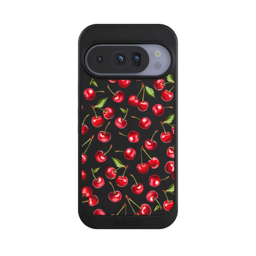 Google Pixel 10 Pro NIVOcore Kirschen Muster Transparent mit KI