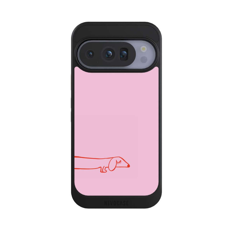Pixel 10 Pro NIVOcore Dachshund Illustration Pink