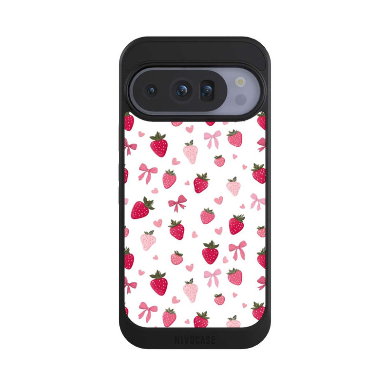 Pixel 10 Pro NIVOcore Erdbeer Herz Schleifen Muster Pink