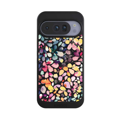 Google Pixel 10 Pro NIVOcore Eukalyptus Aquarellblätter Schwarz