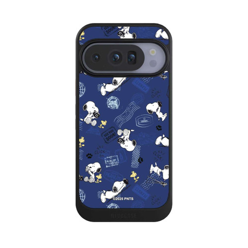 Google Pixel 10 Pro NIVOcore Peanuts Travel Stamps Pattern Blue