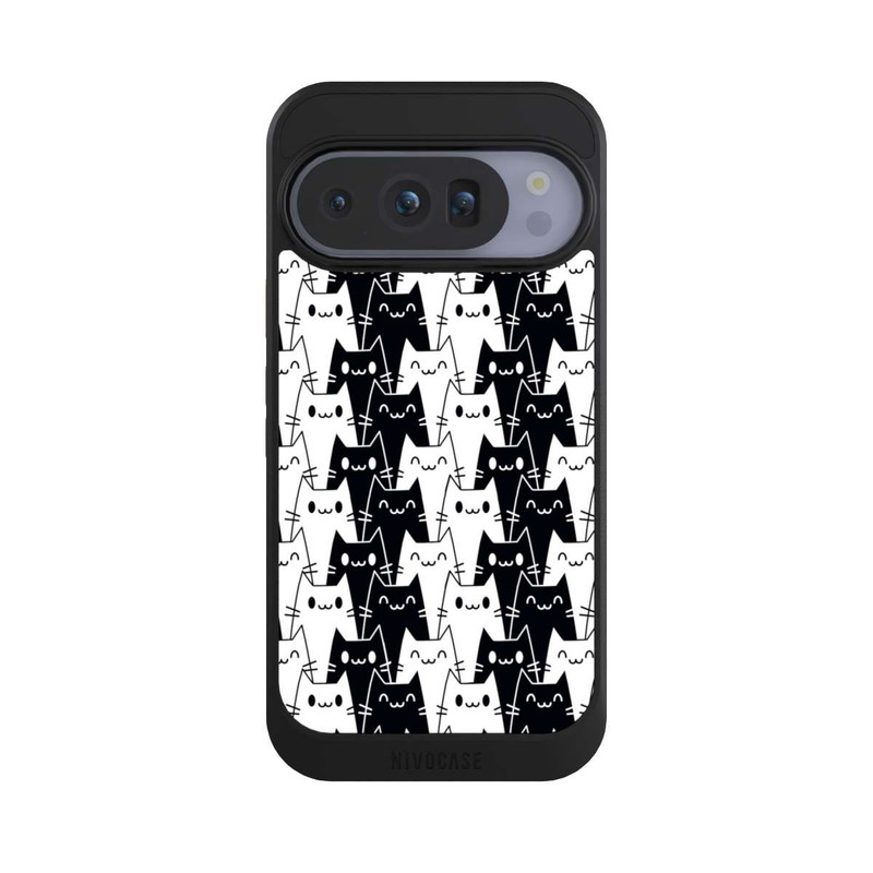 Pixel 10 Pro NIVOcore Katzentapete Schwarz Weiß