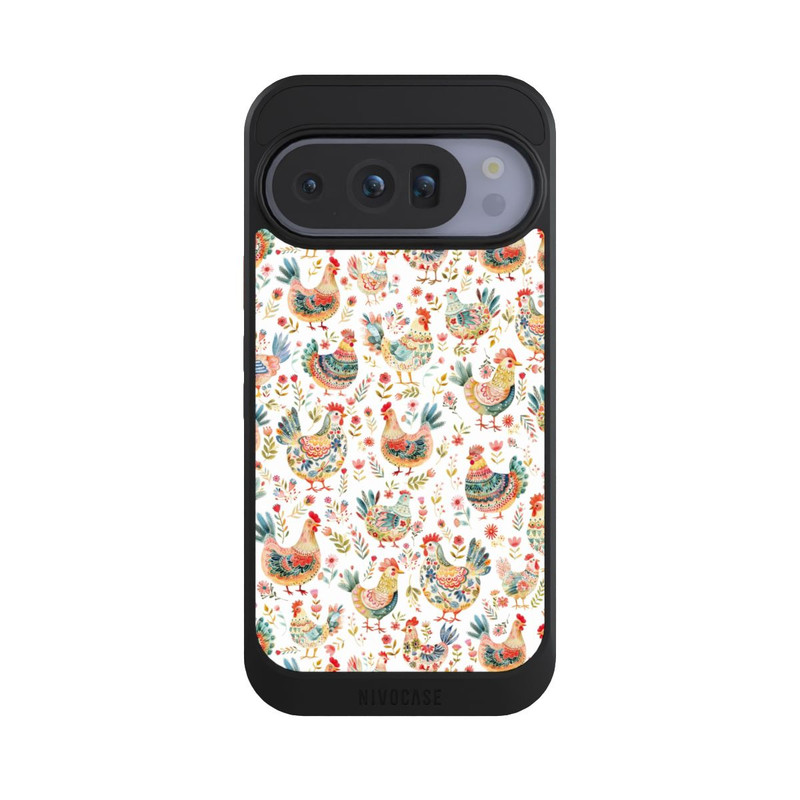 Pixel 10 Pro NIVOcore Motif de poulet coloré avec IA