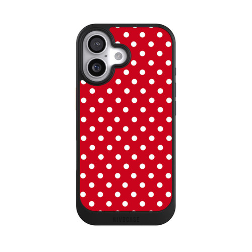  NIVOcore Polka Dots Dunkelrot und Weiß