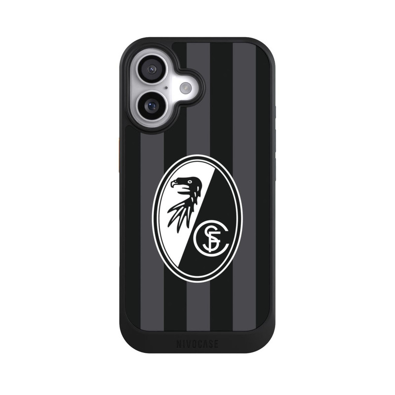iPhone 17 NIVOcore SC Freiburg - Grau Gestreift