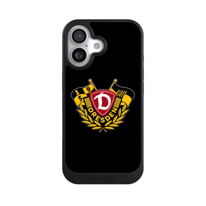 iPhone 17 NIVOcore Dynamo Wappen mit Fahnen