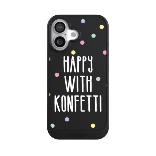 Apple iPhone 17 NIVOcore Happy with Konfetti White ohne Hintergrund