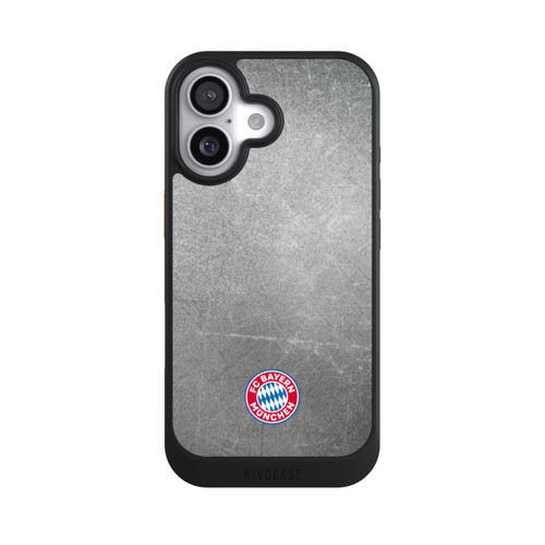  NIVOcore Klassisches FCB Logo Klein - Bunt auf Metalllook