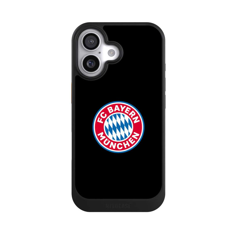 iPhone 17 NIVOcore Logo FCB sur fond noir