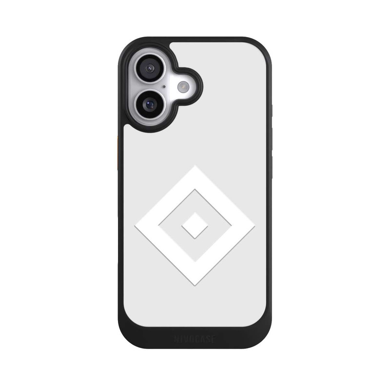 iPhone 17 NIVOcore Logo en forme de losange sur fond gris HSV