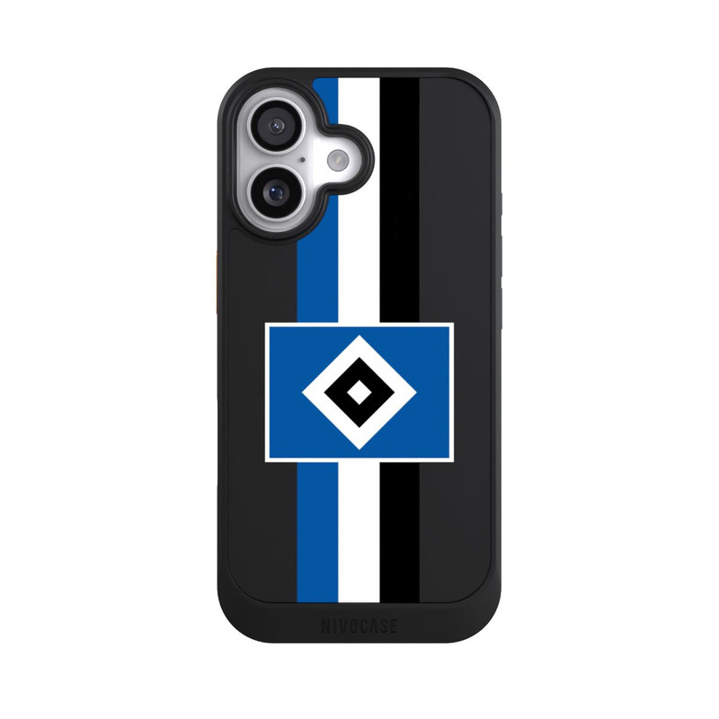 iPhone 17 NIVOcore HSV Streifen - Blau-Weiß-Schwarz - ohne Hintergrund