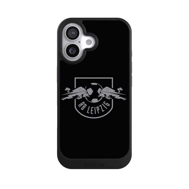 iPhone 17 NIVOcore Graues RB Leipzig Logo auf Schwarz