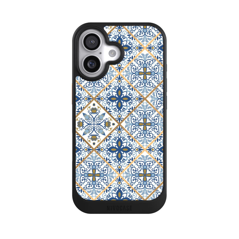 iPhone 17 NIVOcore Mosaic Blue-Gold Look