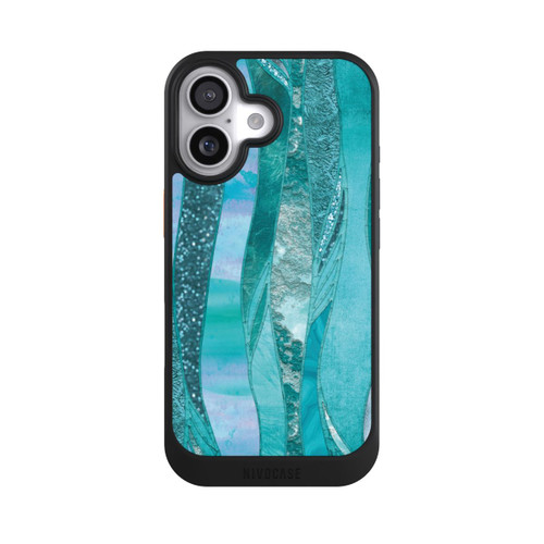 Apple iPhone 17 NIVOcore Look pailleté glamour bleu