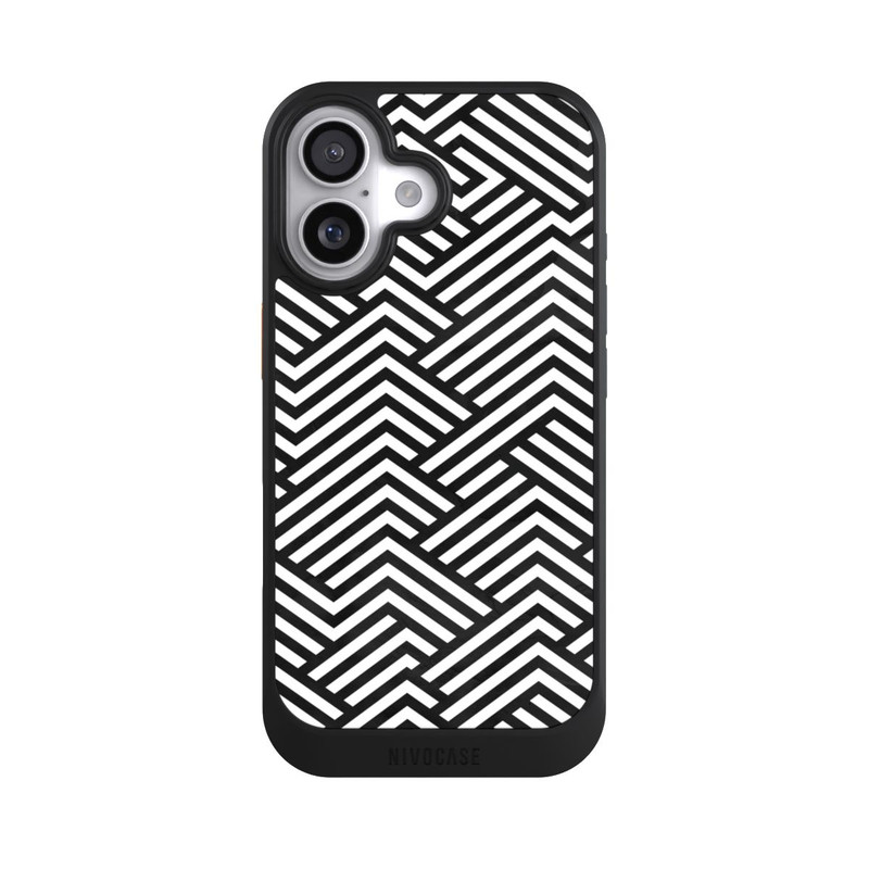iPhone 17 NIVOcore Schwarz und Weiß ZigZag