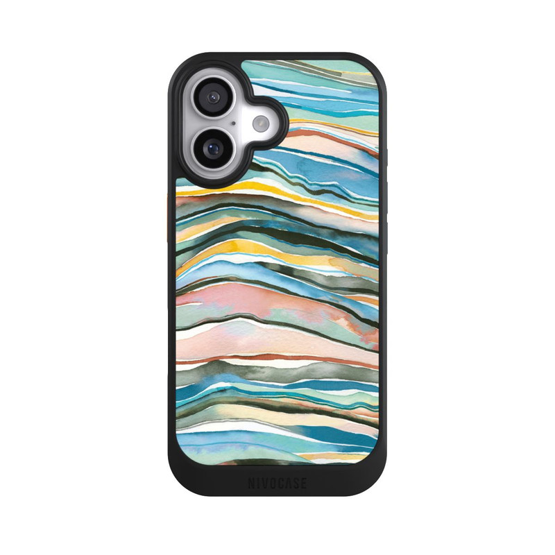 iPhone 17 NIVOcore Achatschichten Aquarellblau