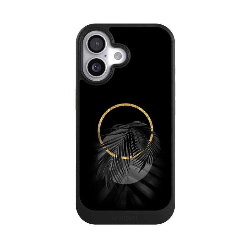 iPhone 17 NIVOcore Black Tropical Leaf