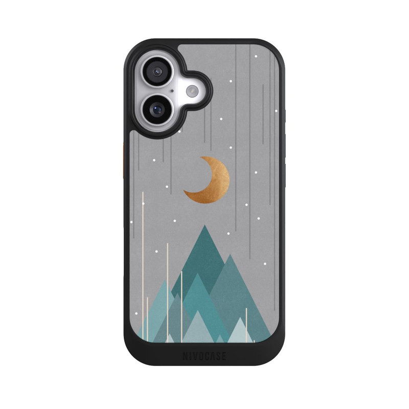 iPhone 17 NIVOcore Lune et montagnes Vert menthe