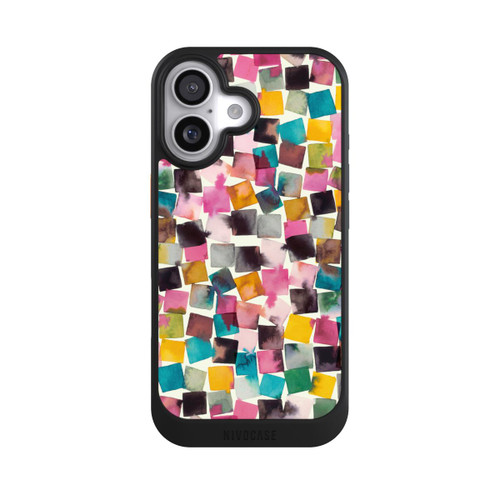  NIVOcore Aquarell geometrische Plaids rosa